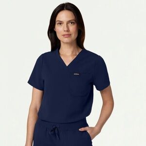 Navy Blue Women's Scrub Top